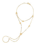 14-Karat Yellow Gold Disc Lariat Hand Chain