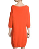 3/4-Sleeve Cotton Dress