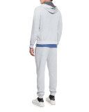 Pique Long-Sleeve Polo Shirt, Blue