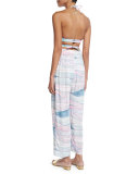 Waves Tie-Front Coverup Pants