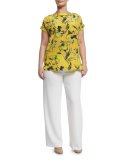 Bebop Floral-Print Long Tunic, Plus Size 