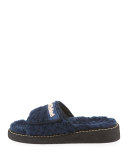 Flat Terry Cloth Sandal Slide