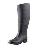Intrecciato Rubber Rainboot, Black