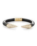 Pavé Crystal Pyramid Cuff Bracelet