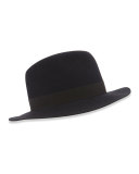 Burt Fedora Hat, Blue/Black