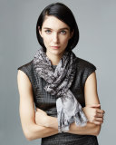 Hamadryad Tree-Print Scarf, Gray Floral