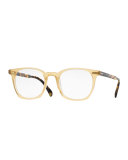 L.A. Coen 49 Square Fashion Glasses, Light Brown