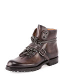 Brunico Leather Hiker Boot, Gray