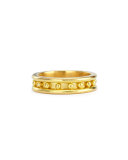 19k Gold Granulated Stack Ring