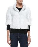 High-Collar Layered Fur Coat