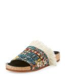 Kerenn Kilim-Rug Slide Sandal, Multicolor