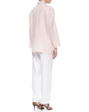 Linen Button-Front Jacket