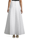 Carina Jacquard Ball Skirt, White