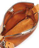 Rockstud Small Flip-Lock Messenger Bag, Cognac