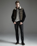 Fyfield Quilted Shearling-Trim Vest