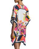 Butterfly-Sleeve Printed Caftan 