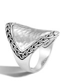 Classic Chain Silver Heritage Marquis Ring