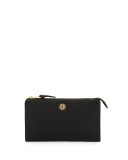 Robinson Wallet on Crossbody Strap, Black
