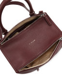 Pandora Medium Sugar Satchel Bag, Oxblood
