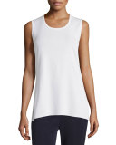 Scoop-Neck Knit Tank, New Ivory