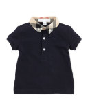 Mini Pique Polo Shirt, Navy