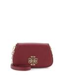 Britten Mini Leather Crossbody Bag, Red Agate