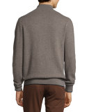 Cashmere Half-Zip Sweater, Gray