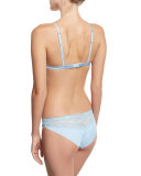 Airy Blooms Soft Triangle Bra, Light Blue