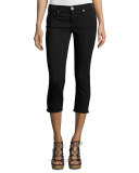 Casey Low-Rise Capri Jeans, Black