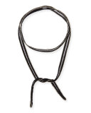 Chain-Trim Fabric Necklace