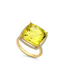 Grace Lemon Quartz & Diamond 18k Gold Ring