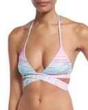 Waves Wrap-Front Swim Top