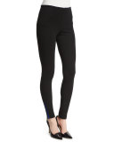 Leggings W/Contrast Ankle Zip, Black