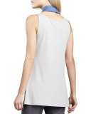 Long Silk Jersey Tank, Petite