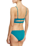 Olivia Long-Line Bralette Swim Top, Blue