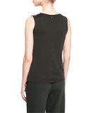 Scoop-Neck Knit Tank, Fir