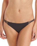 Amber Beaded Strappy Swim Bottom, Brown