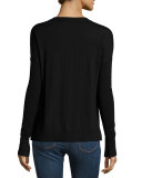 Taylor Merino Wool V-Neck Sweater, Black