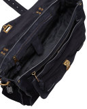 PS1 Medium Suede Satchel Bag, Navy