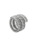Classic Chain Silver Double Coil Ring, Size 7