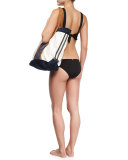 Prisma Embellished High-Neck Underwire Swim Top