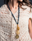 Beaded Sea Jasper Tassel Necklace