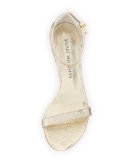 Simple Metallic 55mm Sandal, Gold