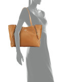 Ivy Leather Tote Bag, Bark