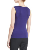 Scoop-Neck Jersey Tank, Imperial Purple