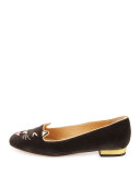 LOL Kitty Velvet Ballerina Flat