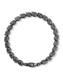 Silver Skull Bead Bracelet