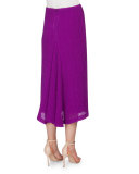 Textured Seersucker Pencil Skirt, Plum