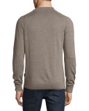 Long-Sleeve Merino Wool Polo Shirt