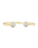 Africa 18K Gold Bangle with Pavé Diamonds